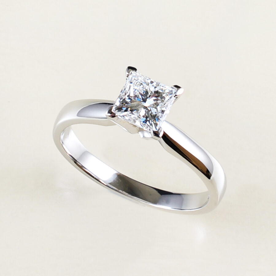 Diamond Engagement Rings: Halo Engagement Ring with 2.01 ct. Princess Cut ·  Dana Rebecca Designs